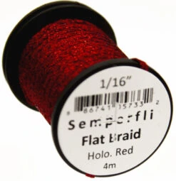 Semperfli Flat Braid -Fishing Products Store Flat Braid Holo Red