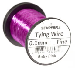 Semperfli Fine Wire 0.1mm -Fishing Products Store finewire baby pink