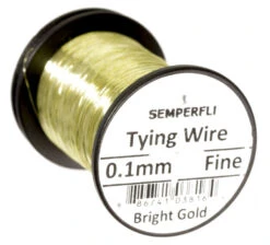 Semperfli Fine Wire 0.1mm -Fishing Products Store finewire bright gold